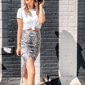 Snake skin skirt